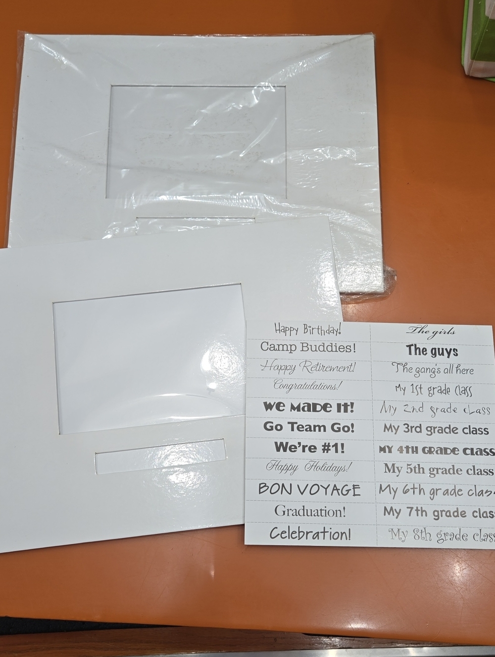 2 Photo Mounts For 5x7 Photos, Outside Measures 11x14